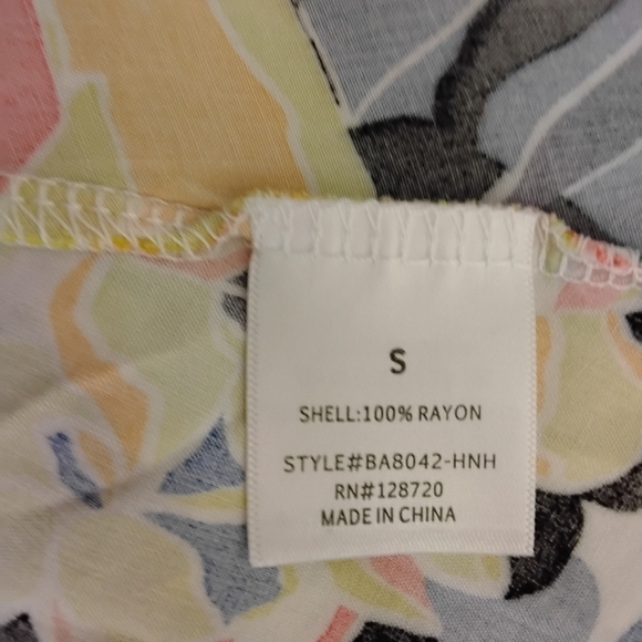 Alya For Francesca's Women's S Wrap Floral Multicolor High Low Lightweight Skirt - Picture 6 of 7